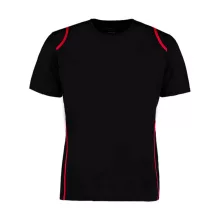 Férfi rövid ujjú póló Kustom Kit Regular Fit Cooltex Contrast Tee L, Fekete/Piros
