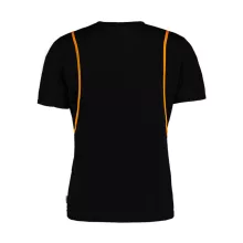 Férfi rövid ujjú póló Kustom Kit Regular Fit Cooltex Contrast Tee L, Fekete/Aranysárga