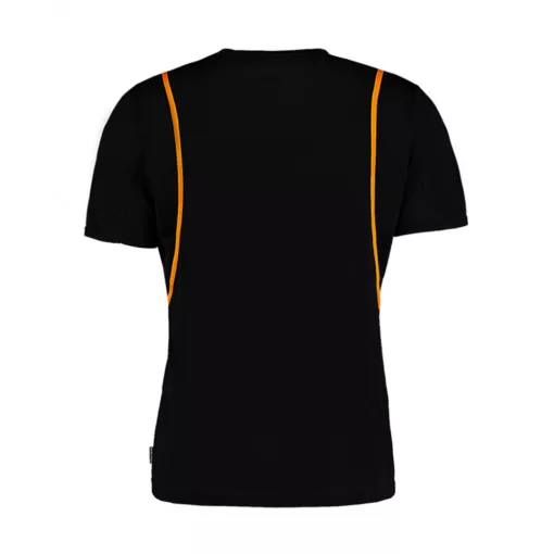 Férfi rövid ujjú póló Kustom Kit Regular Fit Cooltex Contrast Tee 2XL, Fekete/Aranysárga