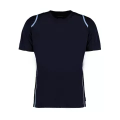 Férfi rövid ujjú póló Kustom Kit Regular Fit Cooltex Contrast Tee S, Sötétkék navy/világos kék
