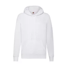 Férfi Pulóver Kapucnis Hosszú ujjú Fruit of the Loom Lightweight Hooded Sweat   Fehér   urespol