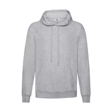 Férfi Pulóver Kapucnis Hosszú ujjú Fruit of the Loom Lightweight Hooded Sweat   Heather szürke