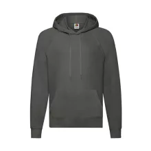 Férfi Pulóver Kapucnis Hosszú ujjú Fruit of the Loom Lightweight Hooded Sweat   Világos grafits