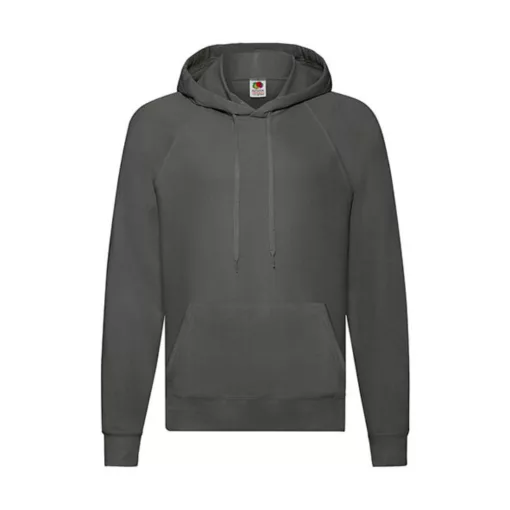 Férfi Pulóver Kapucnis Hosszú ujjú Fruit of the Loom Lightweight Hooded Sweat   Világos grafits