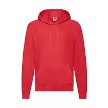 Férfi Pulóver Kapucnis Hosszú ujjú Fruit of the Loom Lightweight Hooded Sweat   Piros   urespol