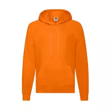 Férfi Pulóver Kapucnis Hosszú ujjú Fruit of the Loom Lightweight Hooded Sweat   Narancssárga