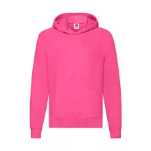 Férfi Pulóver Kapucnis Hosszú ujjú Fruit of the Loom Lightweight Hooded Sweat   Fuchsia   uresp