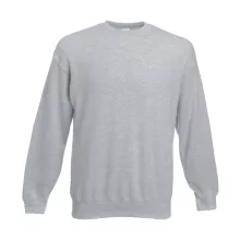 Uniszex Pulóver  Hosszú ujjú Fruit of the Loom Premium Set In Sweat   Heather szürke   urespolo