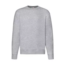 Uniszex Pulóver  Hosszú ujjú Fruit of the Loom Premium Set In Sweat   Heather szürke   urespolo