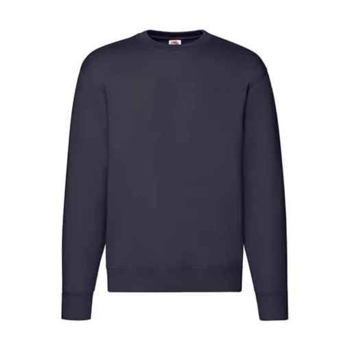 Uniszex Pulóver  Hosszú ujjú Fruit of the Loom Premium Set In Sweat   Mély sötétkék (navy)   ur