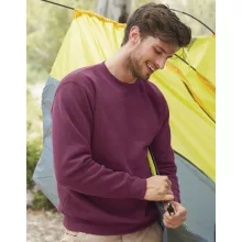 Uniszex Pulóver  Hosszú ujjú Fruit of the Loom Premium Set In Sweat   Mély sötétkék (navy)   ur