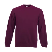 Uniszex Pulóver  Hosszú ujjú Fruit of the Loom Premium Set In Sweat   Piros   urespolo.hu