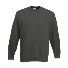 Uniszex Pulóver  Hosszú ujjú Fruit of the Loom Premium Set In Sweat   Burgundi vörös   urespolo