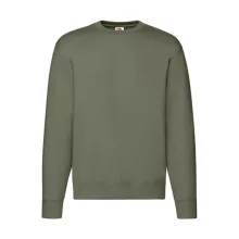 Uniszex Pulóver  Hosszú ujjú Fruit of the Loom Premium Set In Sweat   Oliva zöld   urespolo.hu