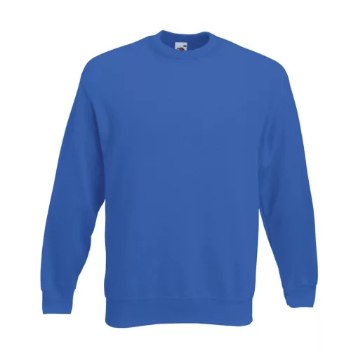 Uniszex Pulóver  Hosszú ujjú Fruit of the Loom Premium Set In Sweat   Csokoládébarna   urespolo