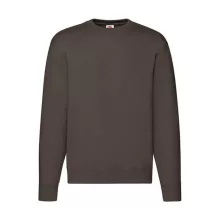 Uniszex Pulóver  Hosszú ujjú Fruit of the Loom Premium Set In Sweat   Csokoládébarna   urespolo