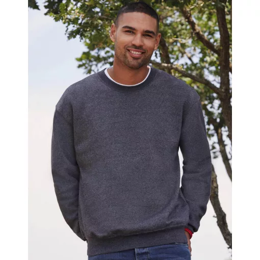 Férfi hosszú ujjú pulóver Fruit of the Loom Classic Set In Sweat 4XL, Fehér