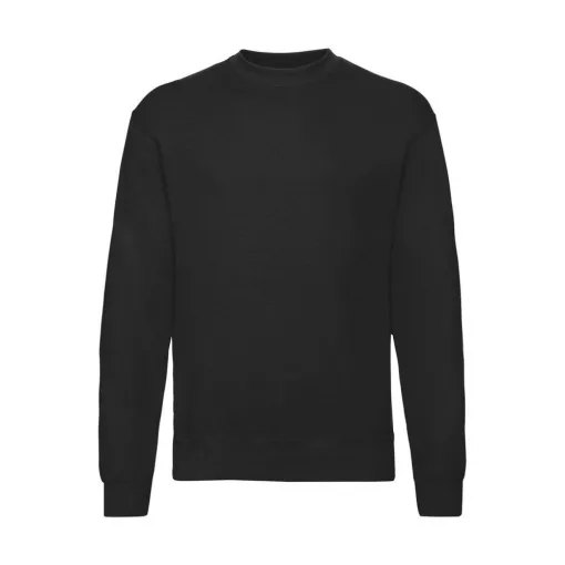 Férfi hosszú ujjú pulóver Fruit of the Loom Classic Set In Sweat 5XL, Fekete