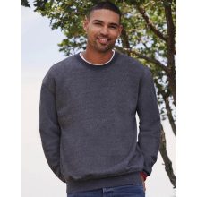 Férfi hosszú ujjú pulóver Fruit of the Loom Classic Set In Sweat XL, Sötét heather szürke