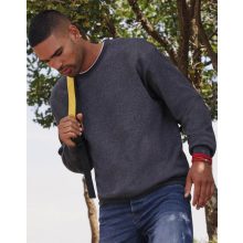 Férfi hosszú ujjú pulóver Fruit of the Loom Classic Set In Sweat XL, Sötét heather szürke