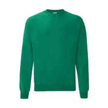 Férfi hosszú ujjú pulóver Fruit of the Loom Classic Set In Sweat S, Retró Heather Zöld