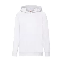 Gyerek Pulóver Kapucnis Hosszú ujjú Fruit of the Loom Lightweight Hooded Sweat Kids   Fehér   u
