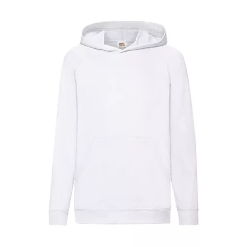 Gyerek Pulóver Kapucnis Hosszú ujjú Fruit of the Loom Lightweight Hooded Sweat Kids   Fehér   u