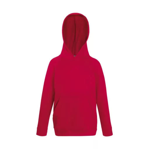 Gyerek Pulóver Kapucnis Hosszú ujjú Fruit of the Loom Lightweight Hooded Sweat Kids   Heather s