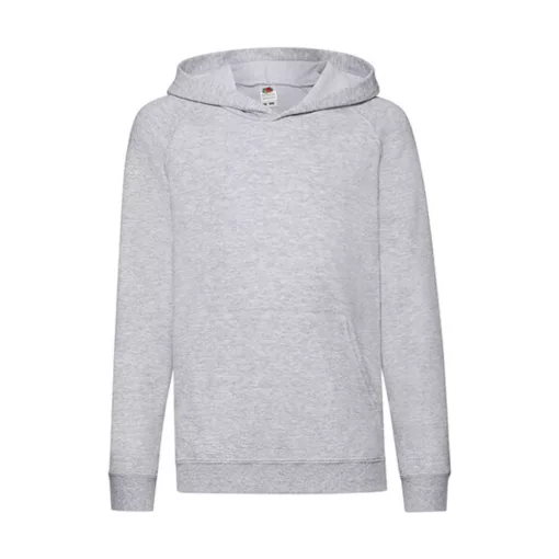 Gyerek Pulóver Kapucnis Hosszú ujjú Fruit of the Loom Lightweight Hooded Sweat Kids   Heather s