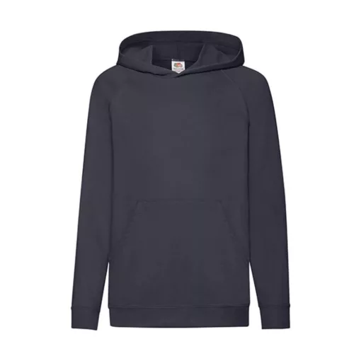 Gyerek Pulóver Kapucnis Hosszú ujjú Fruit of the Loom Lightweight Hooded Sweat Kids   Mély söté