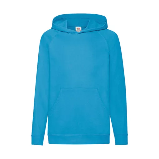 Gyerek Pulóver Kapucnis Hosszú ujjú Fruit of the Loom Lightweight Hooded Sweat Kids   Azur kék
