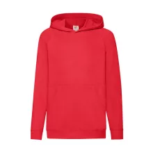 Gyerek Pulóver Kapucnis Hosszú ujjú Fruit of the Loom Lightweight Hooded Sweat Kids   Piros   u