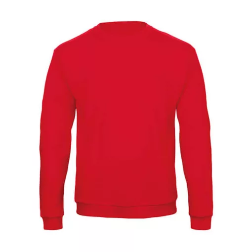 Férfi Felső  hosszú ujjú B&C Crewneck Sweatshirt Unisex - WUI23   Piros   urespolo.hu