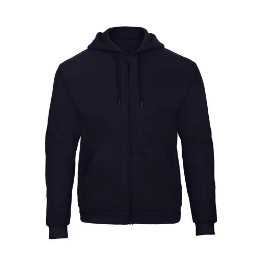 Férfi kapucnis hosszú ujjú mellény B and C ID.205 50/50 Hooded Full Zip Sweat Unisex 2XL, Sötét