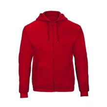 Férfi kapucnis hosszú ujjú mellény B and C ID.205 50/50 Hooded Full Zip Sweat Unisex M, Piros