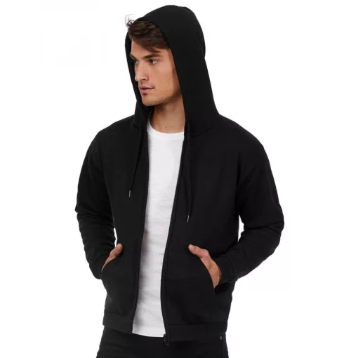 Férfi kapucnis hosszú ujjú mellény B and C ID.205 50/50 Hooded Full Zip Sweat Unisex 2XL, Piros
