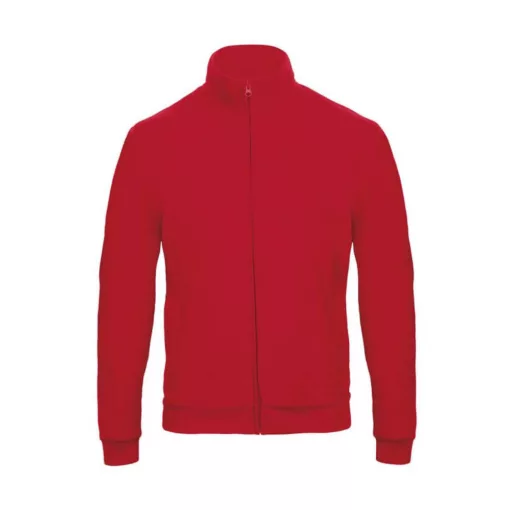 Férfi Felső  hosszú ujjú B&C Full Zip Sweatjacket Unisex - WUI26   Piros   urespolo.hu