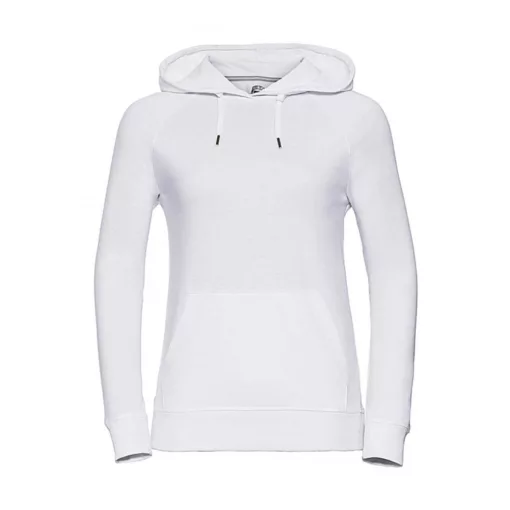 Női kapucnis hosszú ujjú felső Russell Europe Ladies' HD Hooded Sweat S, Fehér