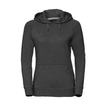 Női kapucnis hosszú ujjú felső Russell Europe Ladies' HD Hooded Sweat S, Szürke marl