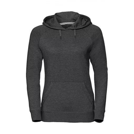 Női kapucnis hosszú ujjú felső Russell Europe Ladies' HD Hooded Sweat L, Szürke marl