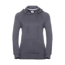 Női kapucnis hosszú ujjú felső Russell Europe Ladies' HD Hooded Sweat S, Konvoj szürke