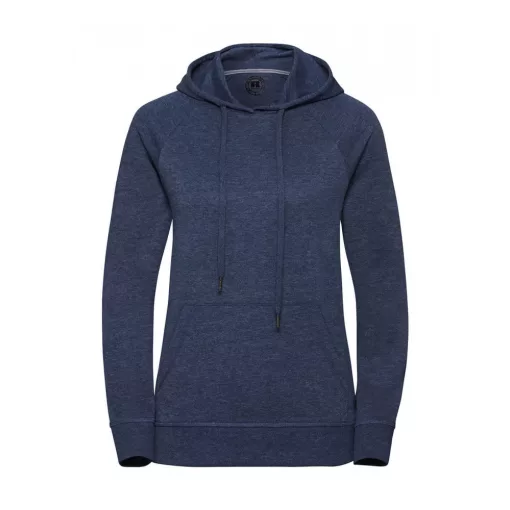 Női kapucnis hosszú ujjú felső Russell Europe Ladies' HD Hooded Sweat XS, Világos sötétkék marl