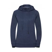 Női kapucnis hosszú ujjú felső Russell Europe Ladies' HD Hooded Sweat L, Világos sötétkék marl