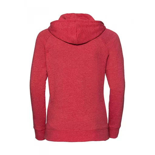 Női kapucnis hosszú ujjú felső Russell Europe Ladies\' HD Hooded Sweat L, Piros marl
