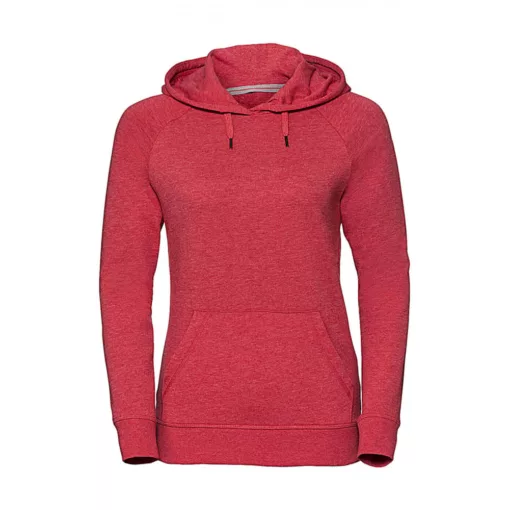 Női kapucnis hosszú ujjú felső Russell Europe Ladies' HD Hooded Sweat XL, Piros marl