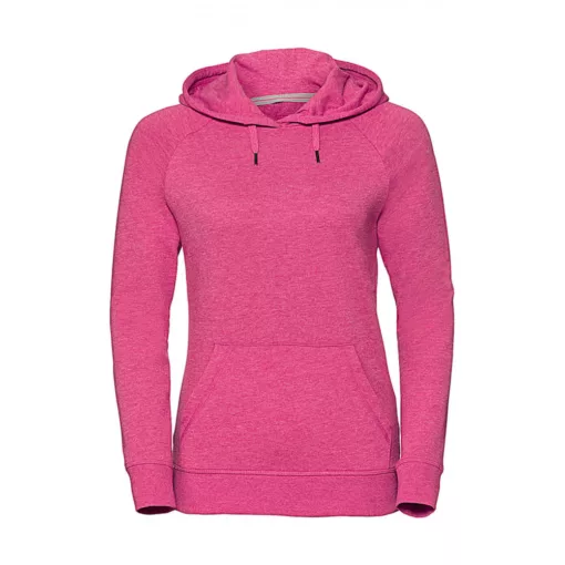 Női kapucnis hosszú ujjú felső Russell Europe Ladies' HD Hooded Sweat M, Rózsaszín marl
