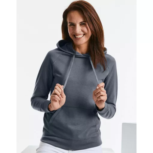Női kapucnis hosszú ujjú felső Russell Europe Ladies\' HD Hooded Sweat S, Zöld marl