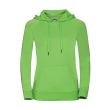 Női kapucnis hosszú ujjú felső Russell Europe Ladies' HD Hooded Sweat L, Zöld marl