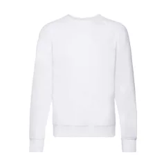 Férfi Pulóver  Hosszú ujjú Fruit of the Loom Lightweight Raglan Sweat   Fehér   urespolo.hu
