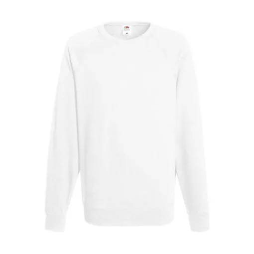 Férfi Pulóver  Hosszú ujjú Fruit of the Loom Lightweight Raglan Sweat   Fekete   urespolo.hu